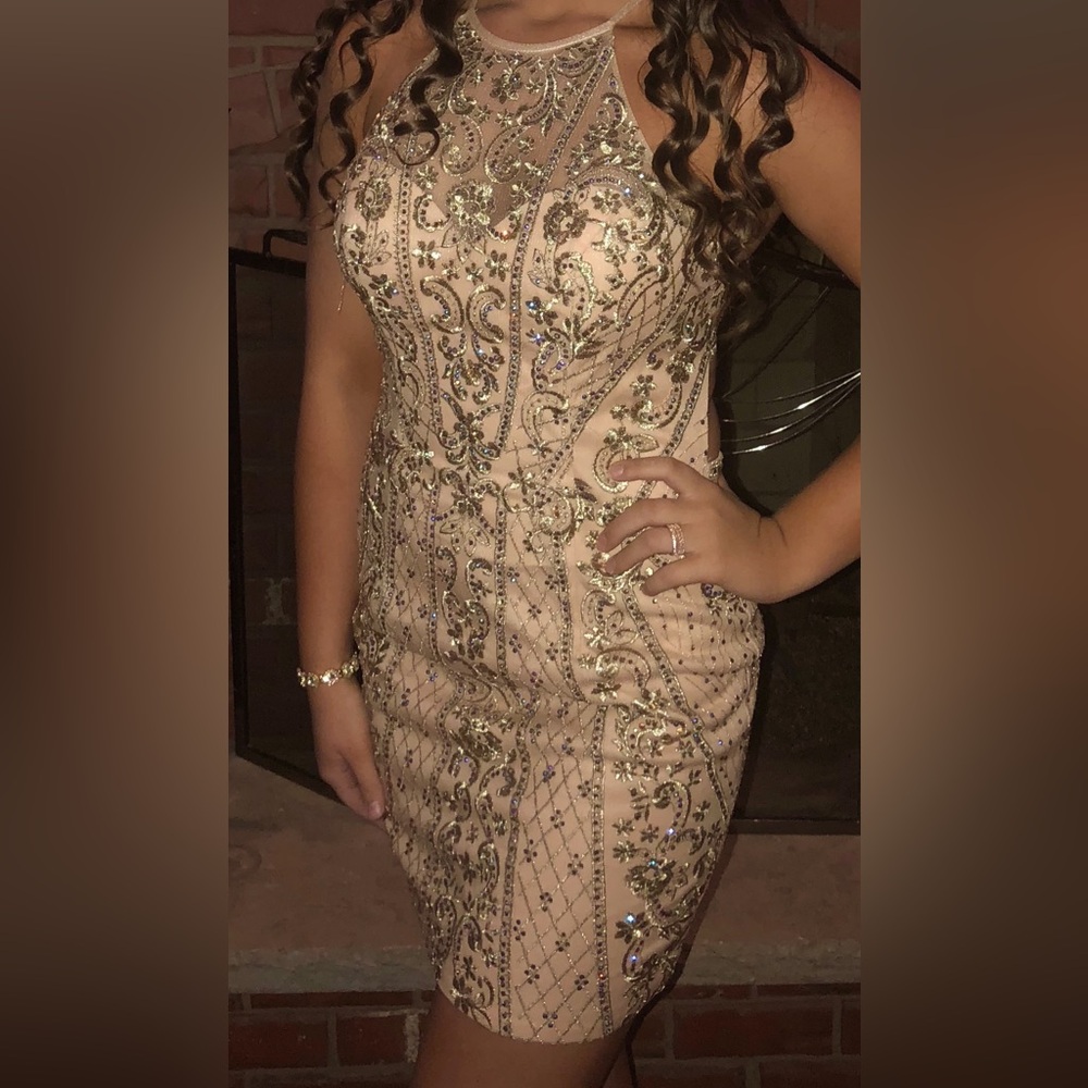 Gold Embellished Dress